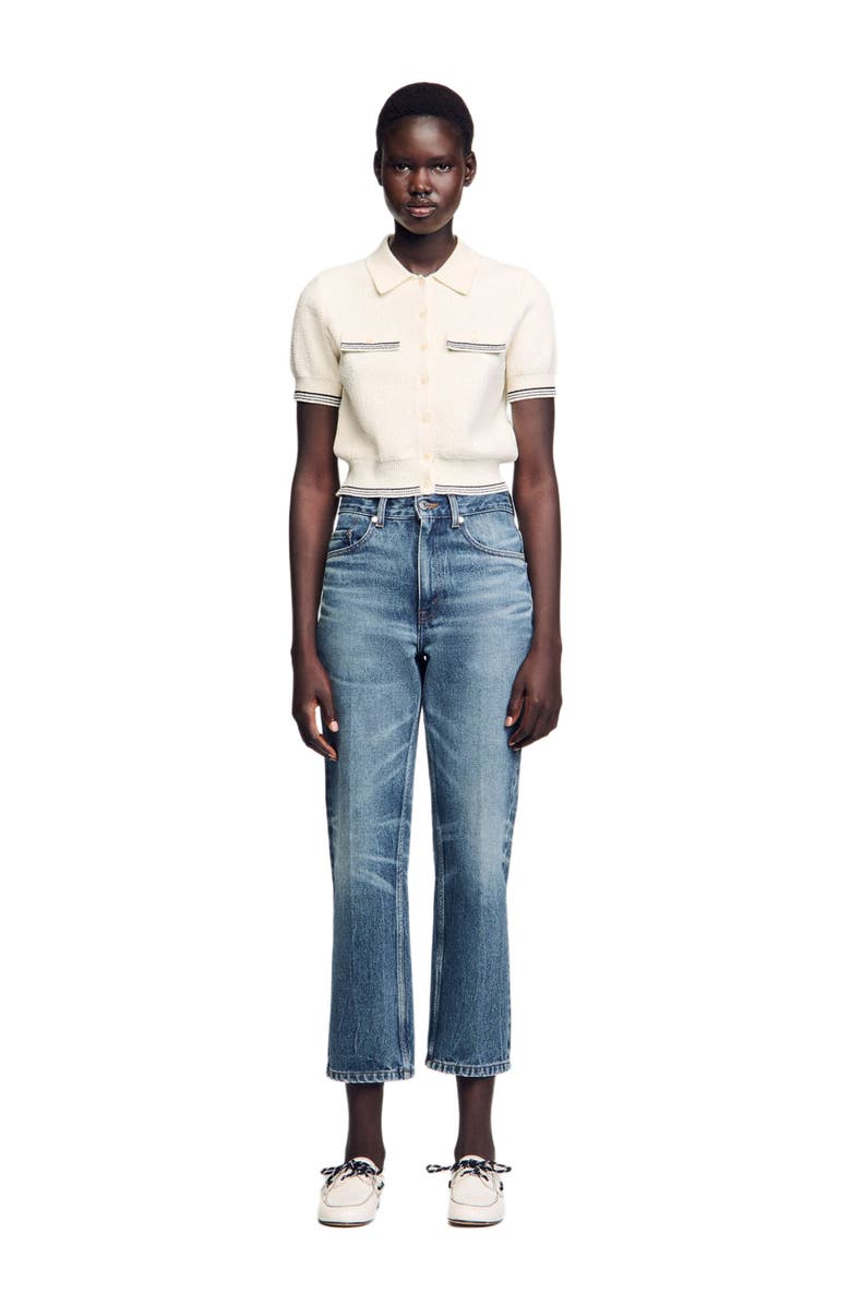 SANDRO Short-sleeved cardigan, Alternate, color, 