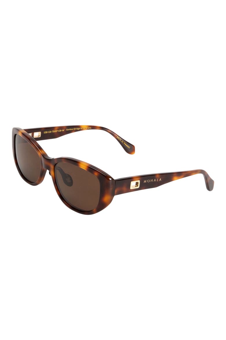 Melialani Polarized ContourBridge™ Oval Sunglasses, Alternate, color, CAPPUCCINO / TAN LENSES