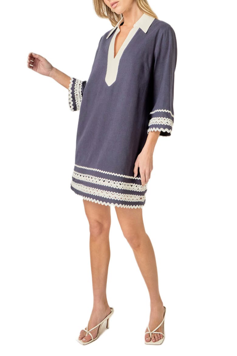 Colorblock Minidress, Alternate, color, NAVY
