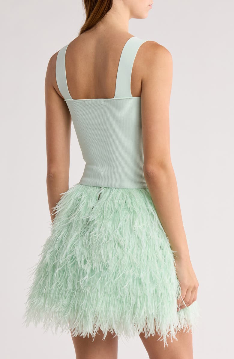 Alice + Olivia Torie Wide Strap Rib Knit Tank Top, Alternate, color, 