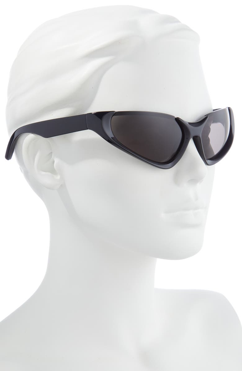 Balenciaga 64mm Oversize Cat Eye Sunglasses, Alternate, color, 