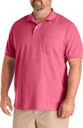 Harbor Bay by DXL Big & Tall Pocket Piqué Polo Shirt