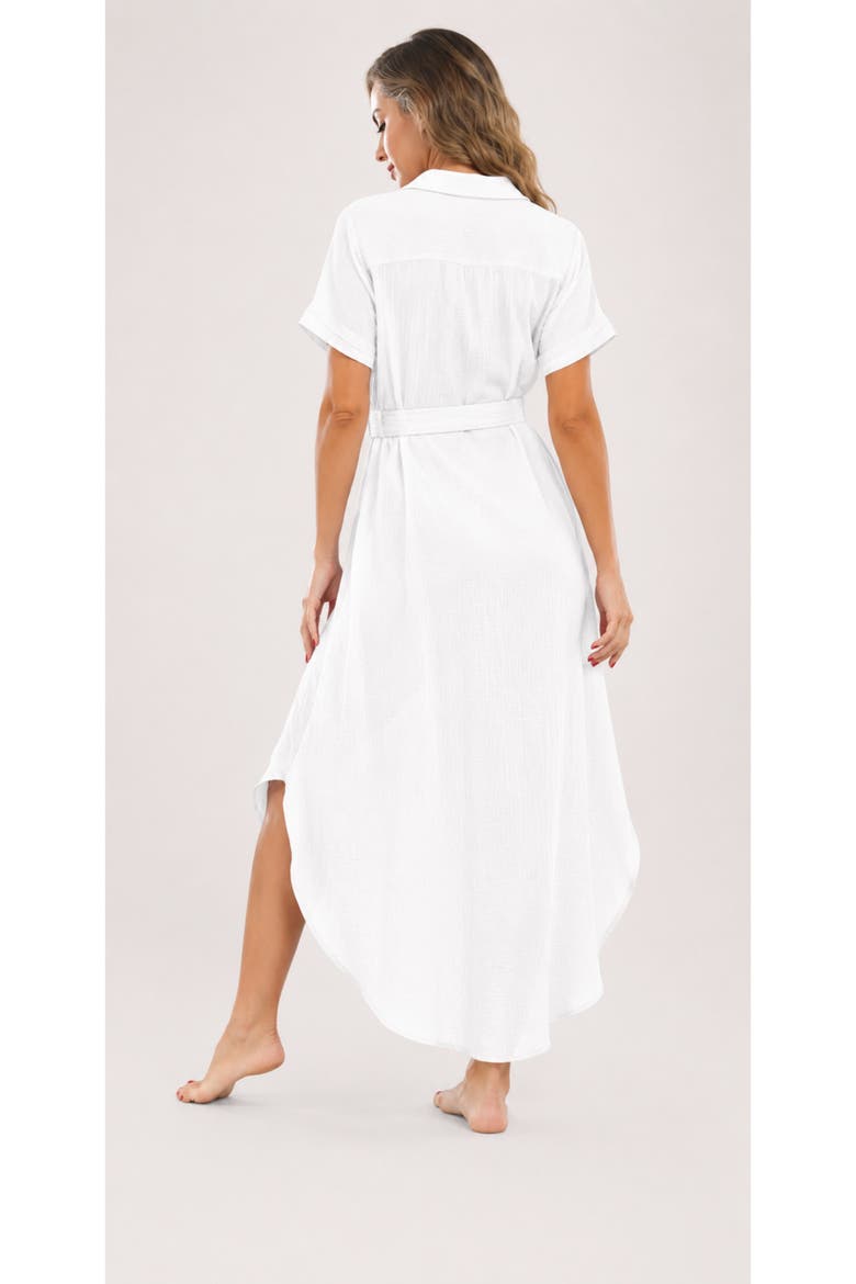 Lightweight Swim Cover-Up Maxi Dress, Alternate, color, White