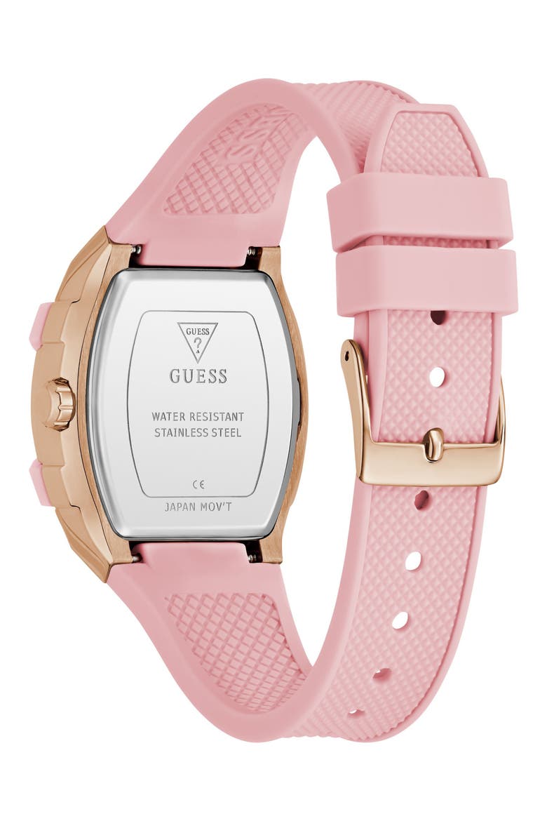 Pink Multifunction Silicone Strap Watch, 35mm, Alternate, color, PINK