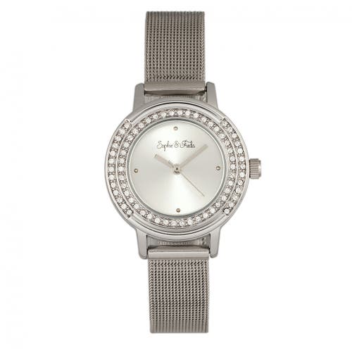 Sophie And Freda Cambridge Bracelet Watch With Swarovski Crystals In Silver