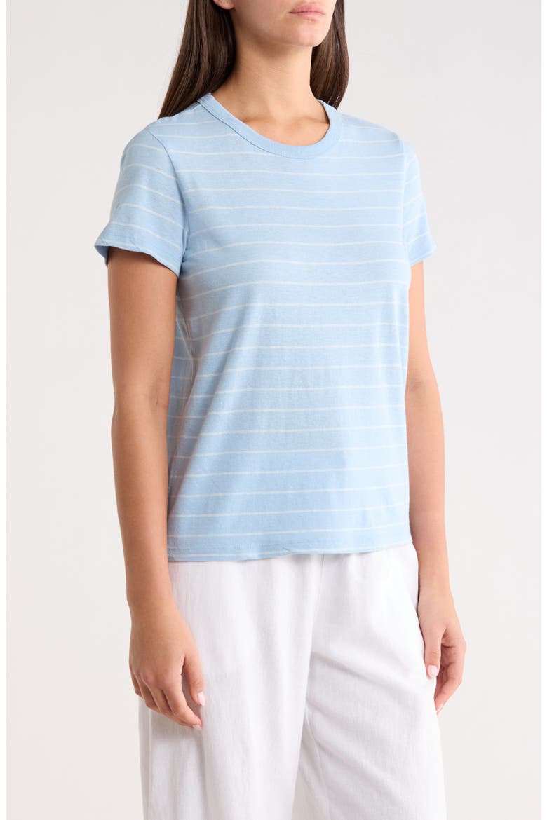 Tried & True Stripe Crewneck T-Shirt, Alternate, color, SOFT CHAMBRAY STRIPE