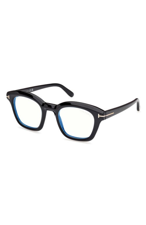 Tom Ford 49mm Square Blue Light Blocking Optical Glasses