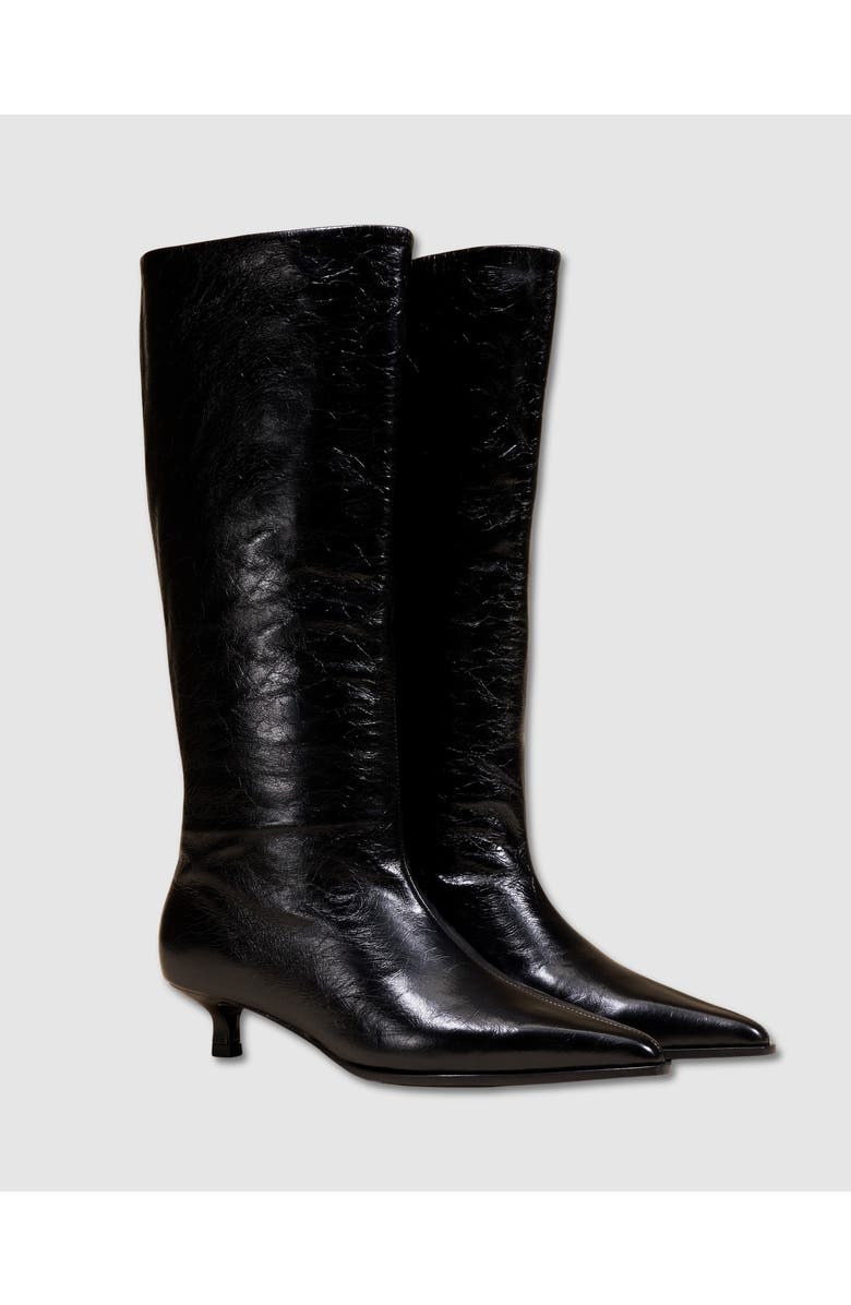 MI/MAI Vivienne Low Heel Crinkled Boots, Alternate, color, Black