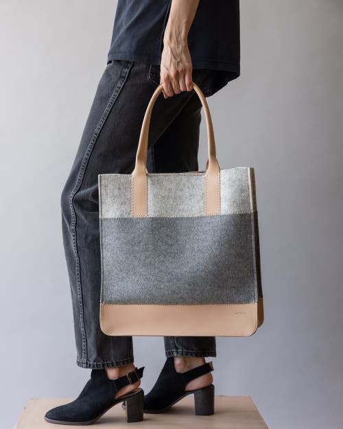 Graf & Lantz Graf Lantz Jaunt Merino Wool Tote In Granite/natural