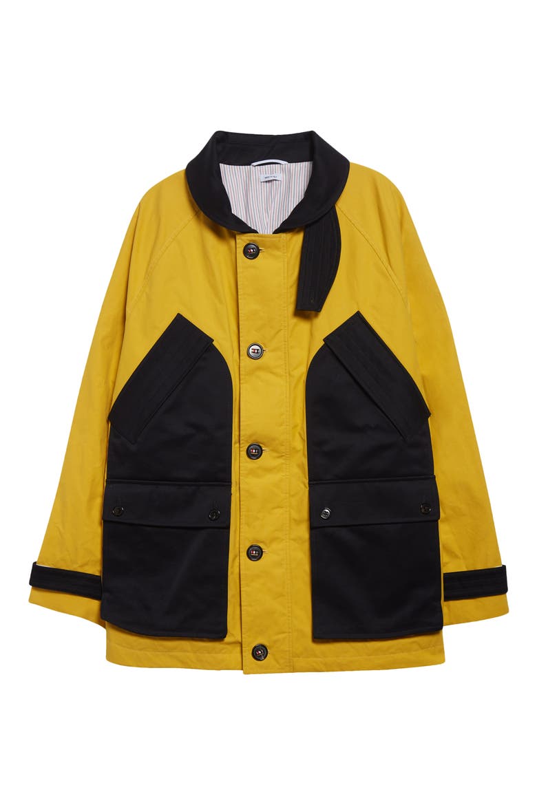Crop Shawl Collar Field Jacket, Alternate, color, YELLOW