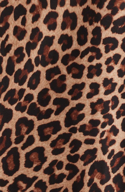 Anne Klein Plus Size Flared Leopard-print Maxi Skirt In Brown