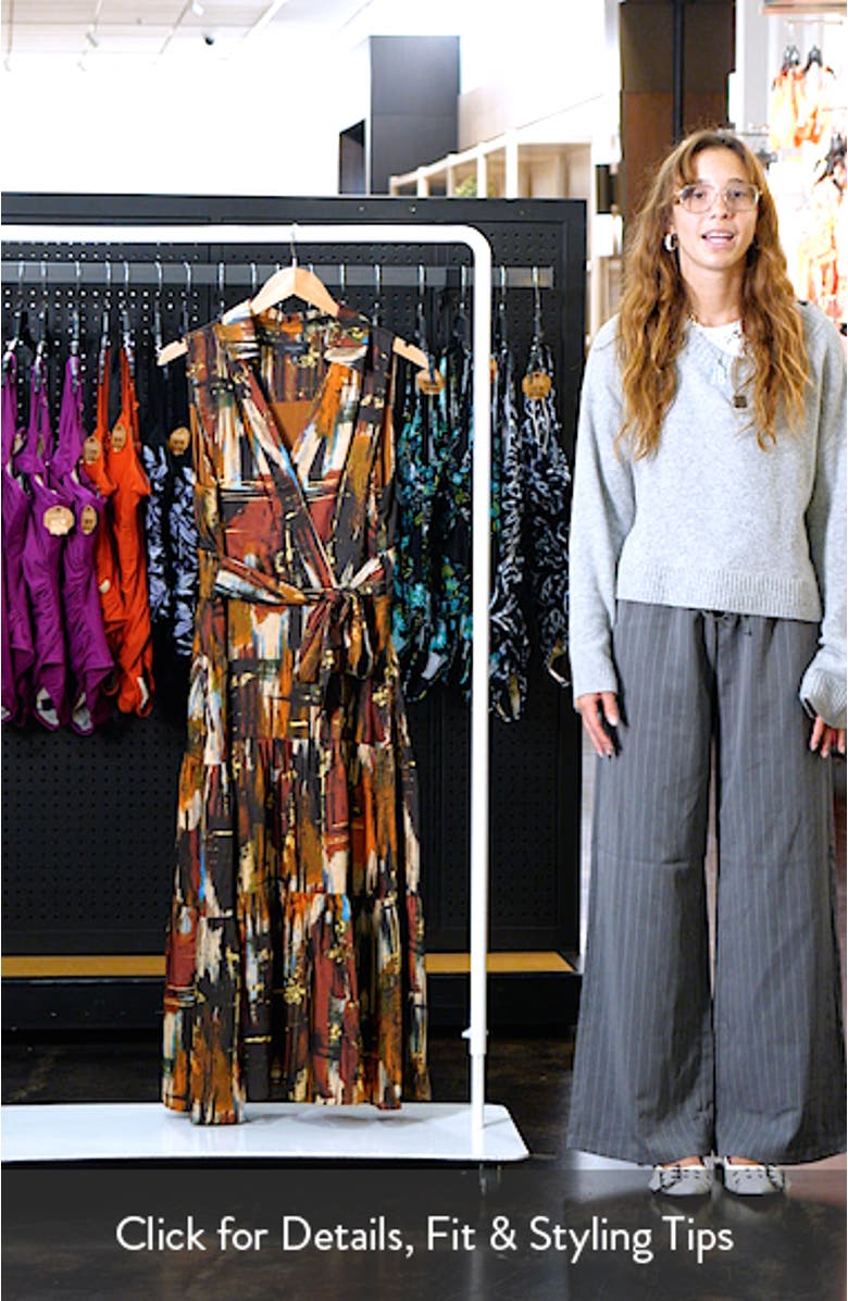 Sleeveless Tie Waist Maxi Shirtdress, sales video thumbnail