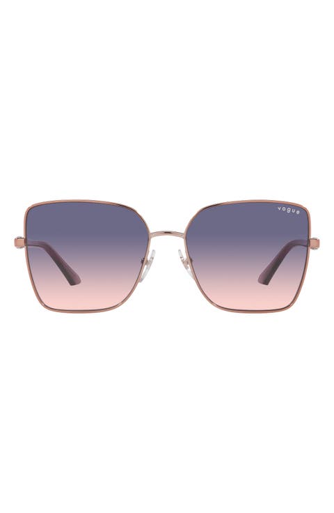58mm Gradient Butterfly Sunglasses