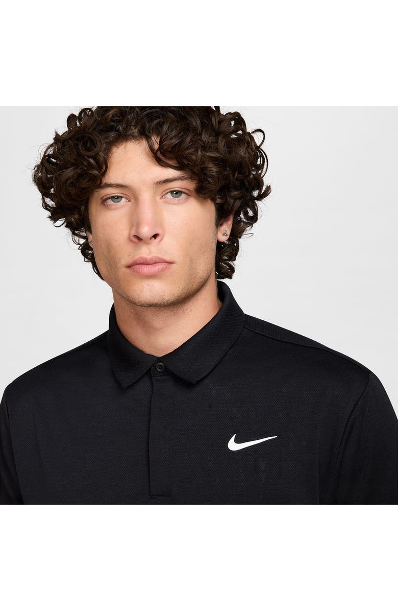 Nike Golf Dri-FIT Tour Jacquard Golf Polo, Alternate, color, Black/ White