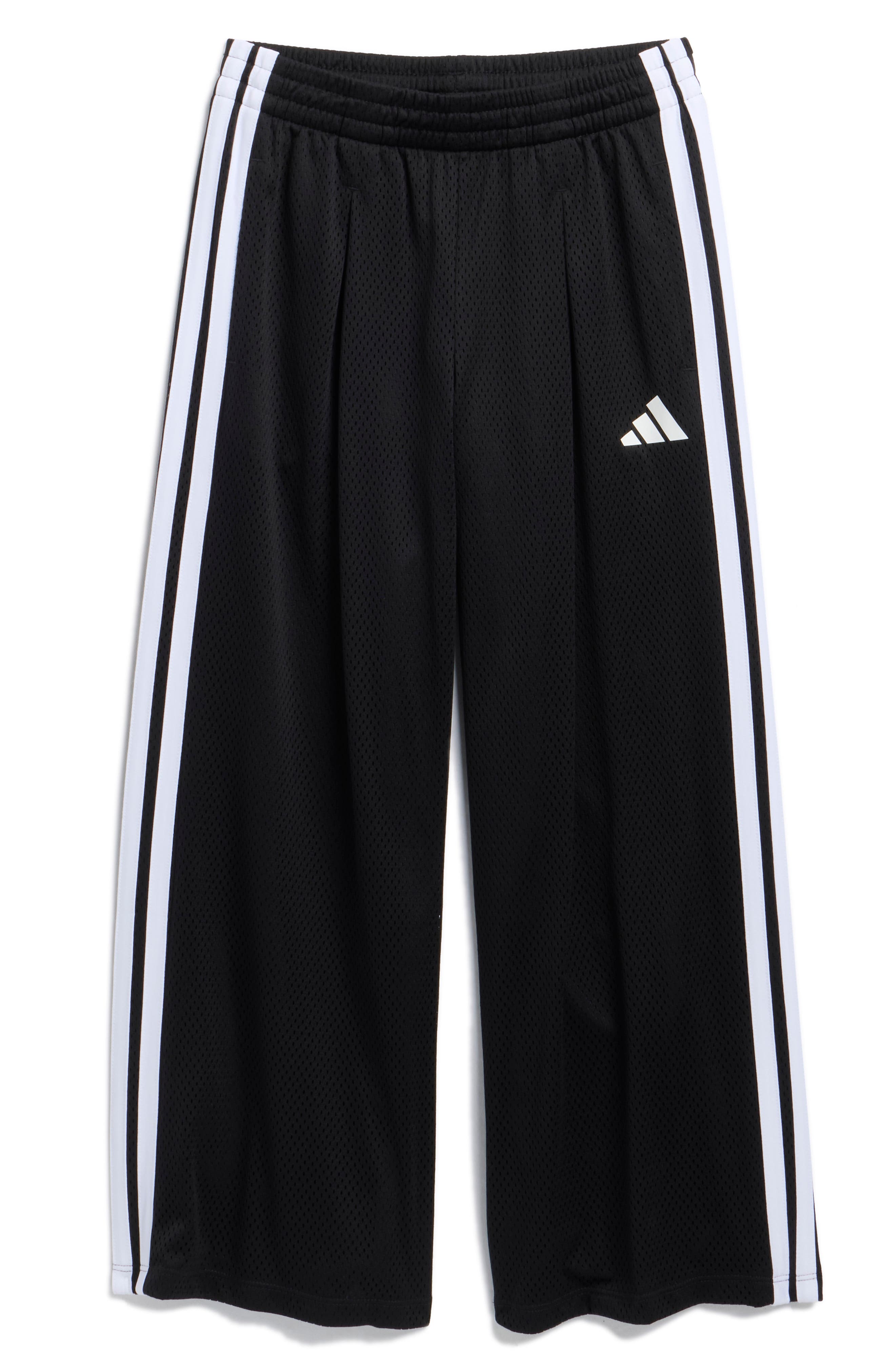 Kids' Front Pleat Wide Leg Mesh Active Pants