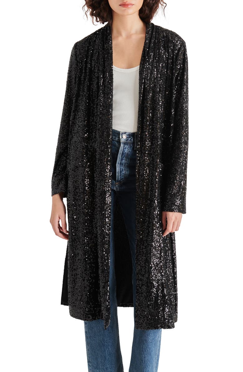 Steve Madden Show Stopper Sequin Duster Jacket, Alternate, color,