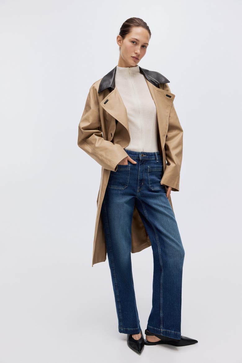 Wide High Jeans, Alternate, color, Dark denim blue