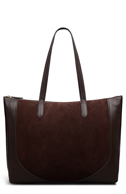 Wood Park Large Suede Tote Bag