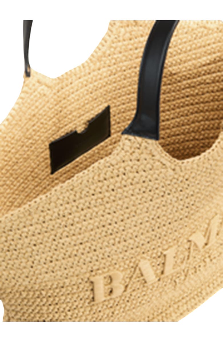Balmain crochet tote bag, Alternate, color, Beige
