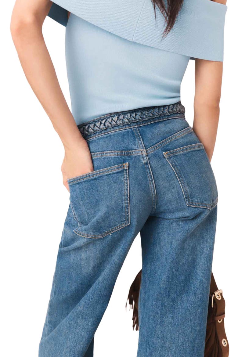 Braided flared jeans, Alternate, color, Blue