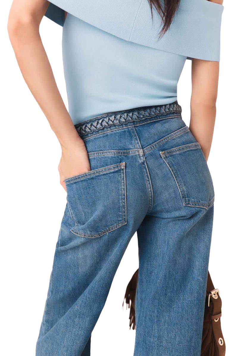 maje Braided flared jeans, Alternate, color, Blue