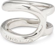 UNODE50 Sterling Silver-Plated Curvilinear Ring