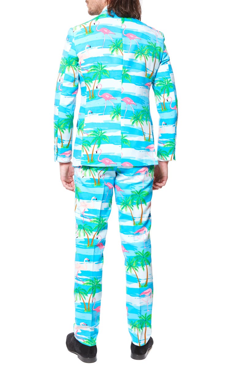 OppoSuits 'Flaminguy' Trim Fit Two-Piece Suit with Tie, Alternate, color, 