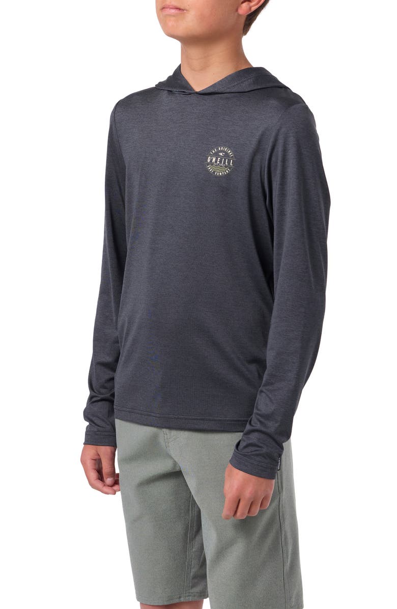 O'Neill Kids' TRVLR UPF Long Sleeve Hooded Performance T-Shirt, Alternate, color, 