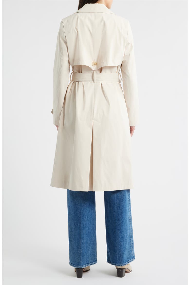 Double Breasted Trench Coat, Alternate, color, LINEN