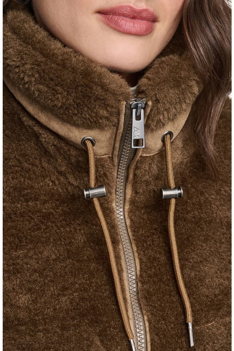 Norelle Faux Fur Jacket, Alternate, color, BRASS