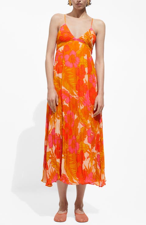 Floral Crinkle Midi Sundress