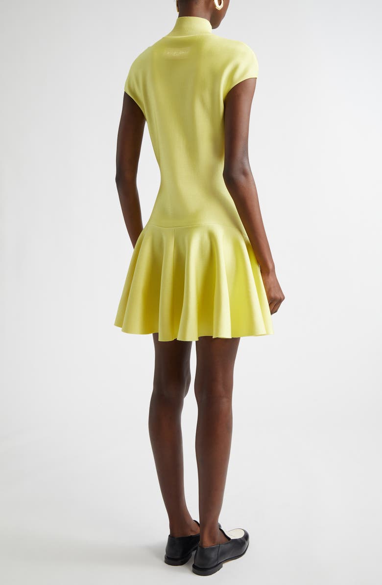 Givenchy Knit Fit & Flare Minidress, Alternate, color, Acid Yellow
