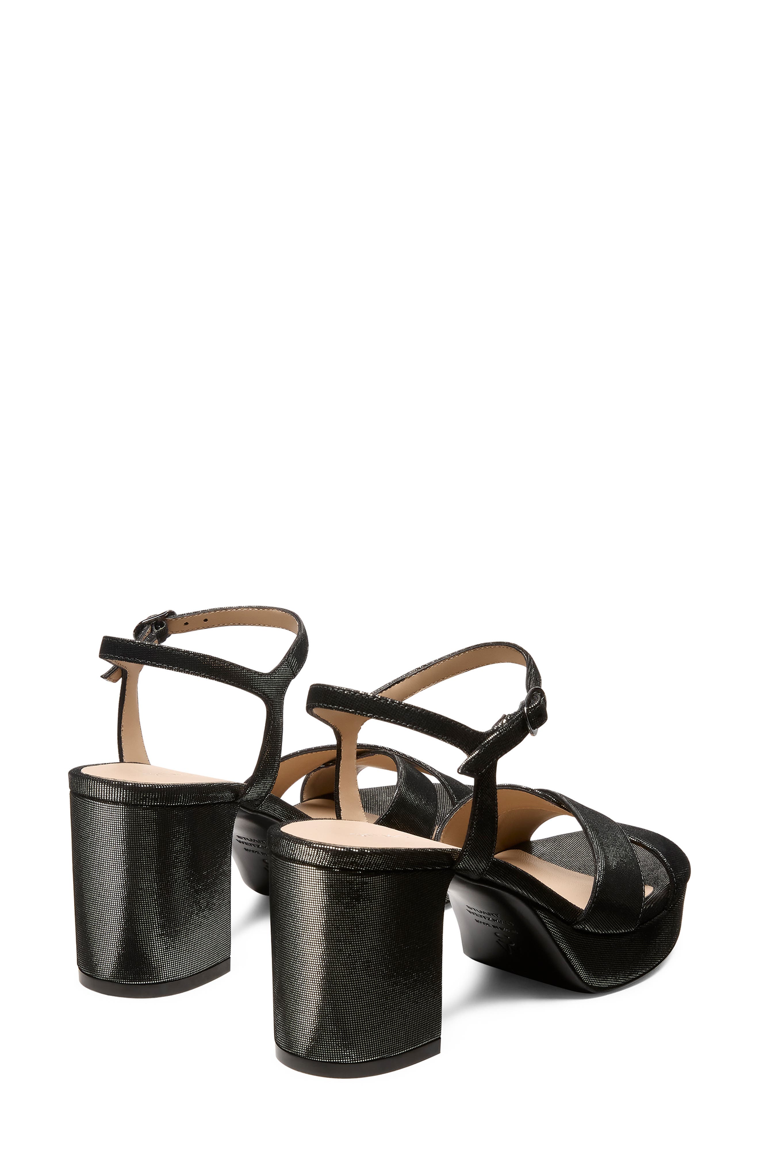 Stuart Weitzman Dayna Platform 80 Sandal, Alternate, color, Gunmetal