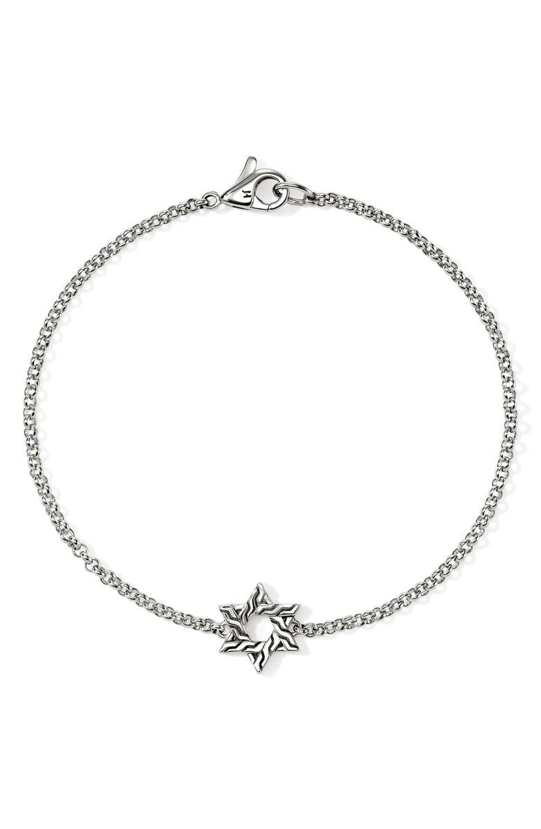 John Hardy JH Essentials Star of David Bracelet, Main, color, Silver