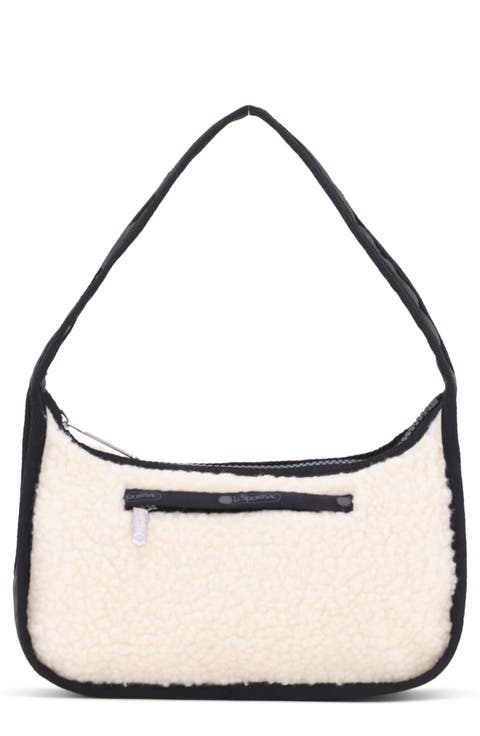 Faux Shearling Shoulder Bag