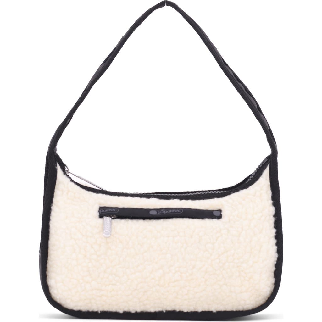 Lesportsac Faux Shearling Shoulder Bag In Pink