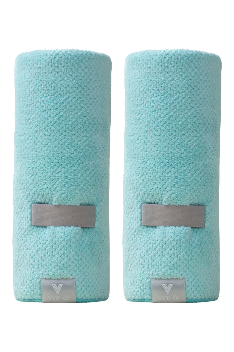 Hero Hair Towel Duo in Capri Blue $96 Value, Main, color, CAPRI BLUE