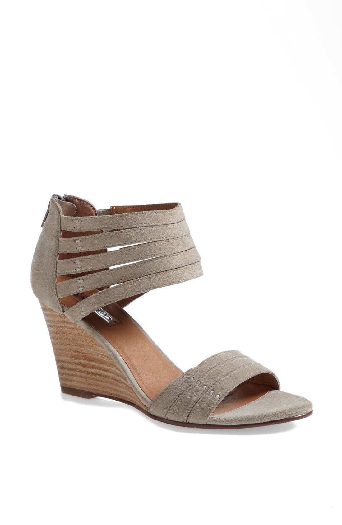 'Kyla' Sandal, Main, color, STONE SUEDE