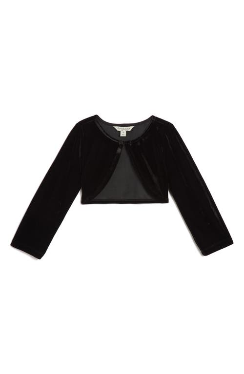Pippa & Julie Kids' Flocked Mesh Dress & Shrug Set In Black