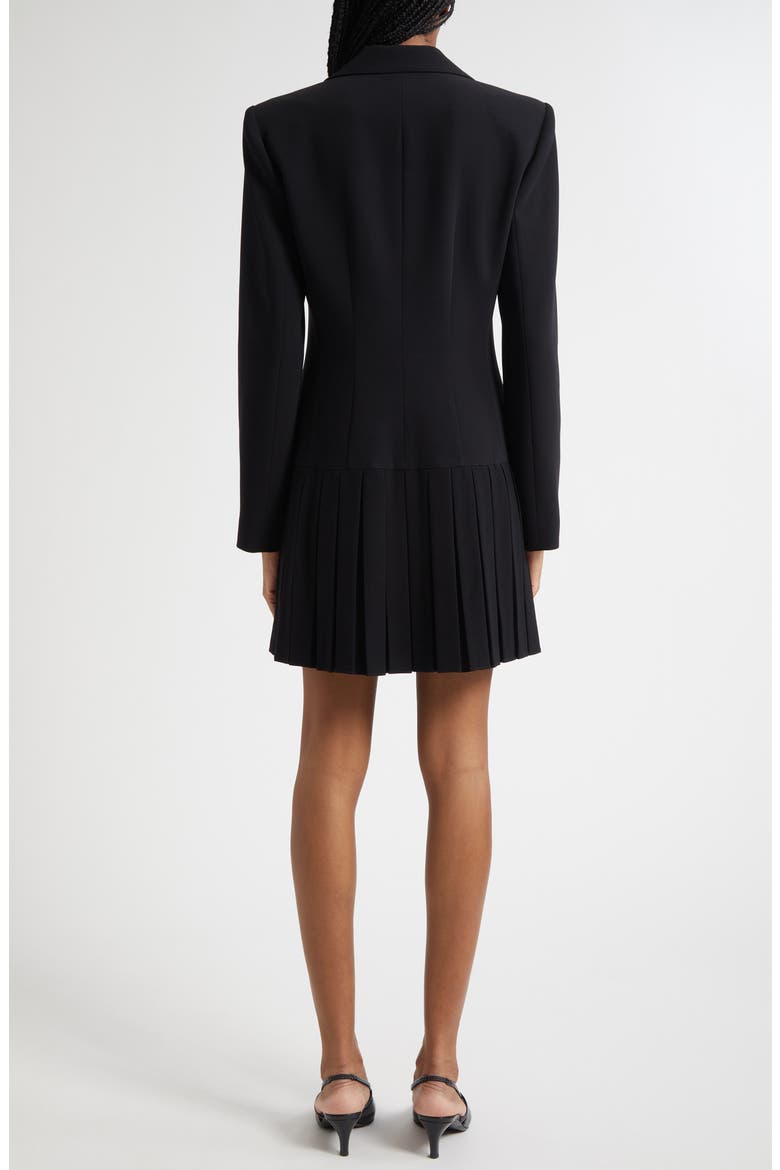 Saule Pleated Blazer Dress, Alternate, color, BLACK