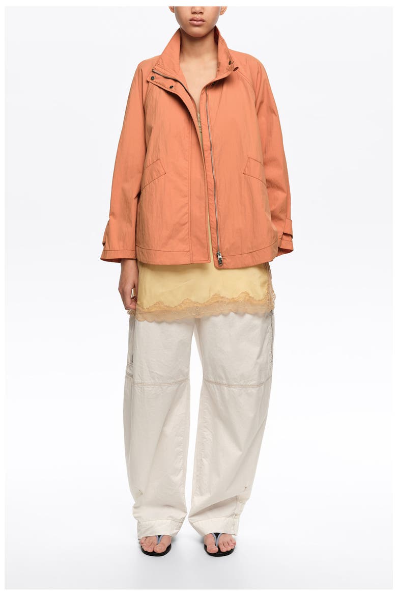 Fluid High Neck Trench, Main, color, ORANGE