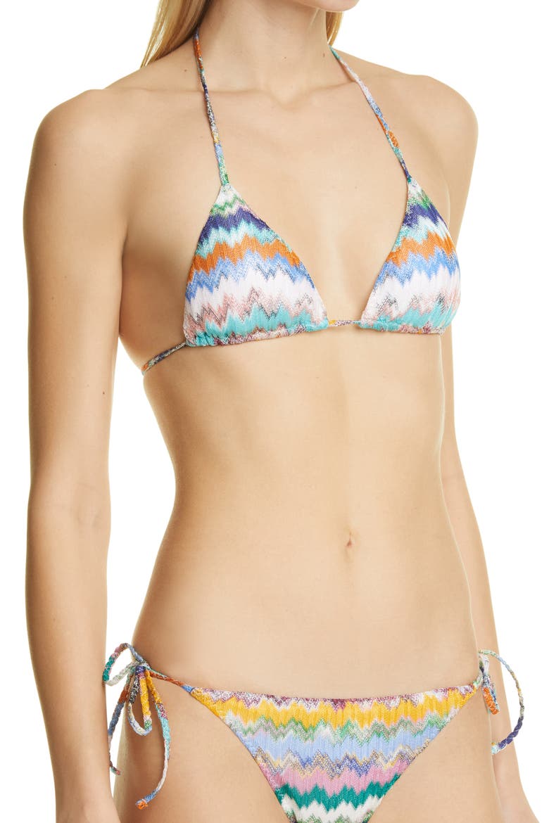 Zigzag Two-Piece Swimsuit, Alternate, color, MULTI