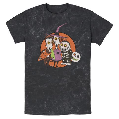 Mens The Nightmare Before Christmas Halloween Lock Shock and Barrel T Shirt