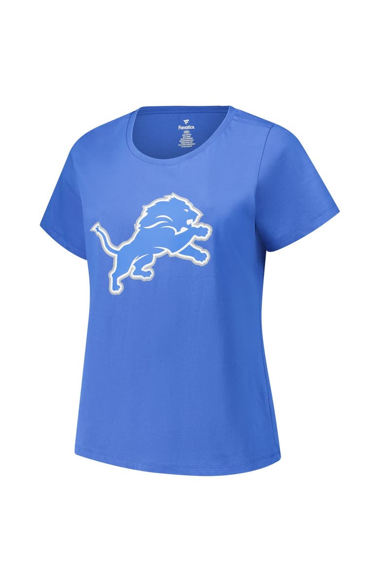 FANATICS Women's Aidan Hutchinson Blue Detroit Lions Plus Size Fair Catch Name & Number Scoop Neck T-Shirt, Alternate, color,