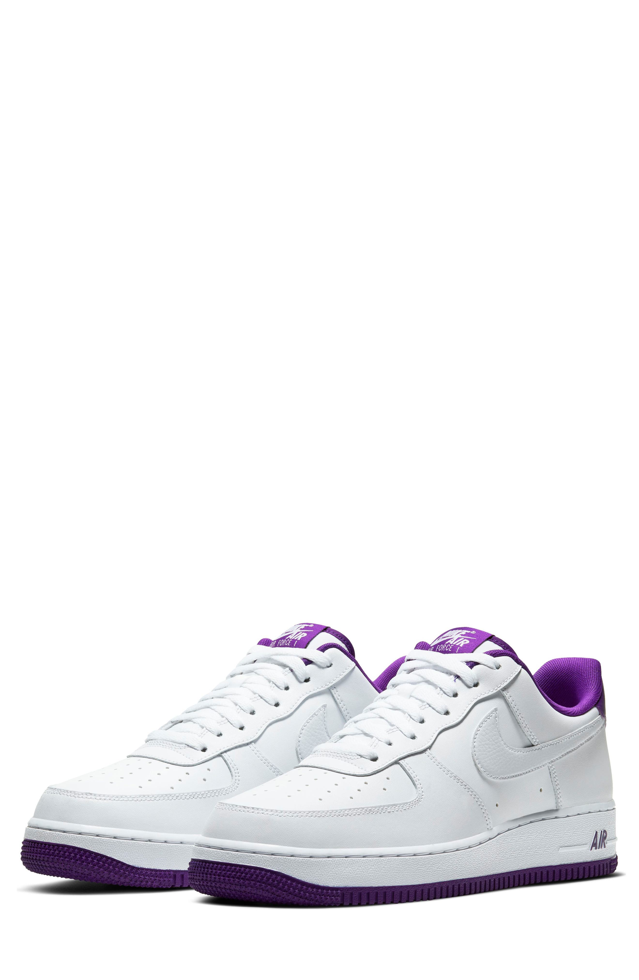 Air Force 1 '07 2 Sneaker, Main, color, WHITE/ WHITE/ VOLTAGE PURPLE