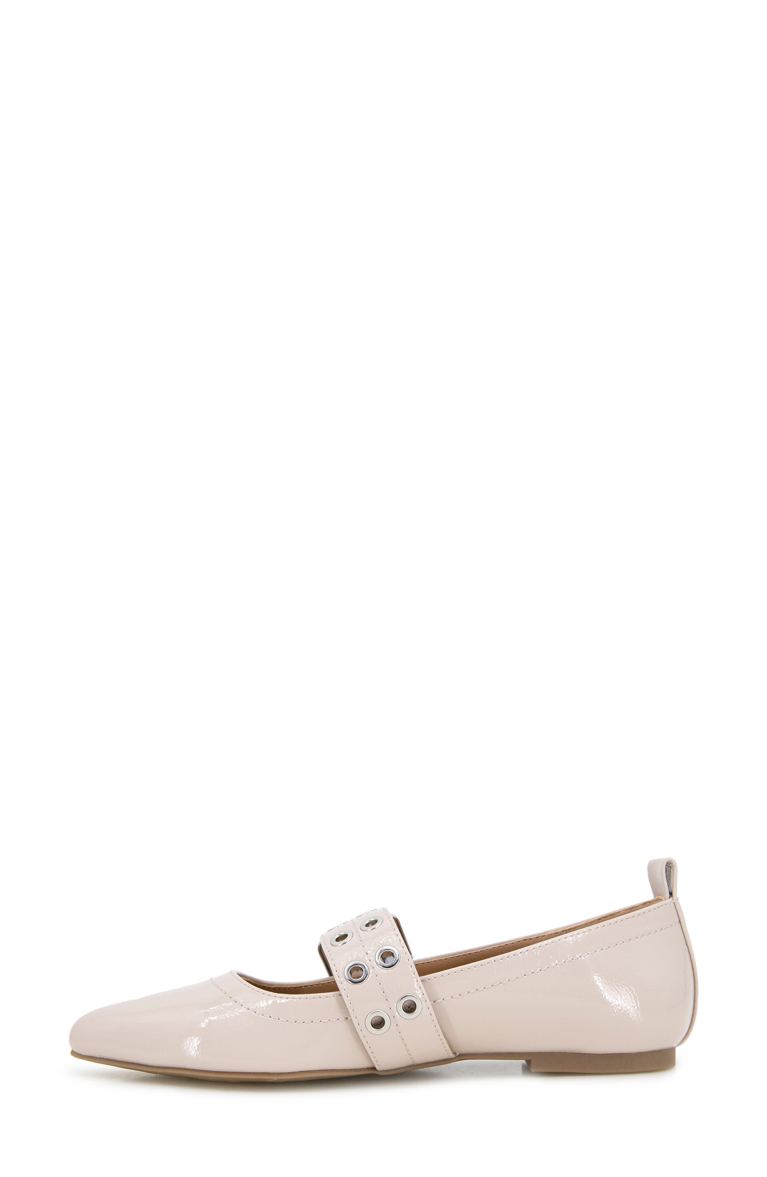 Clarice Mary Jane Flat, Alternate, color, BEIGE CRINKLE PATENT