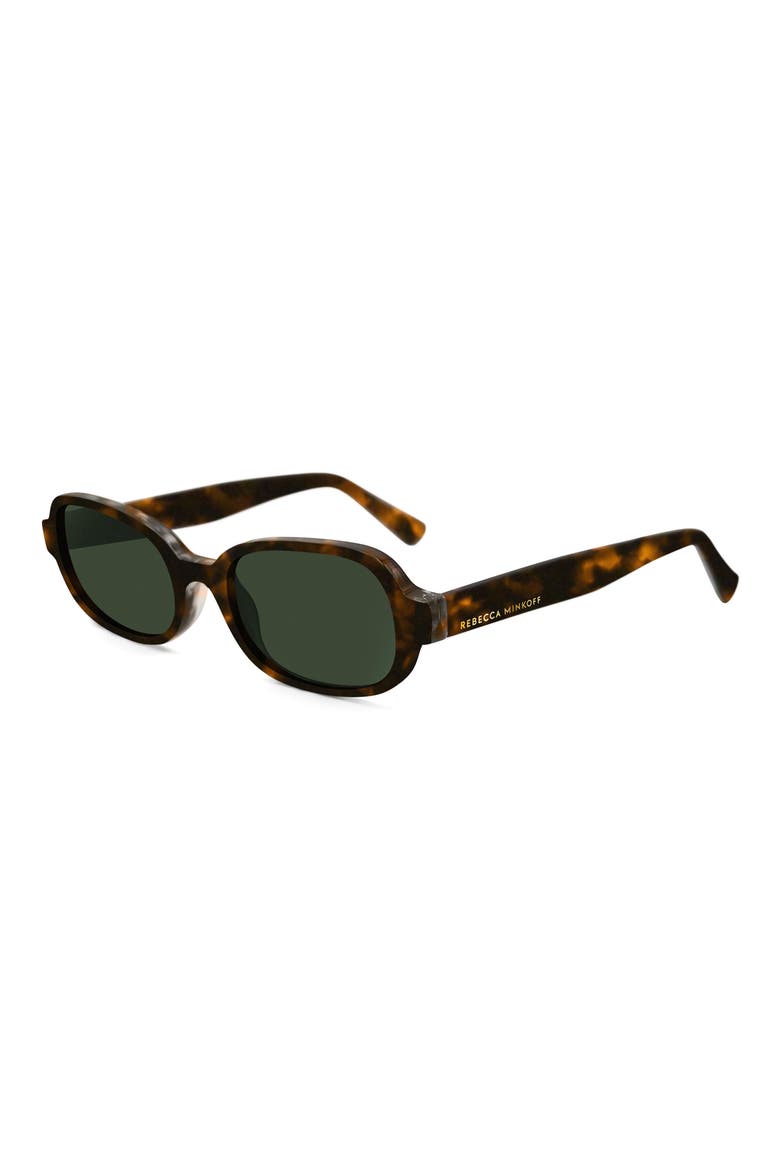 Chelsea 52mm Slim Rectangular Sunglasses, Alternate, color, TORTOISE