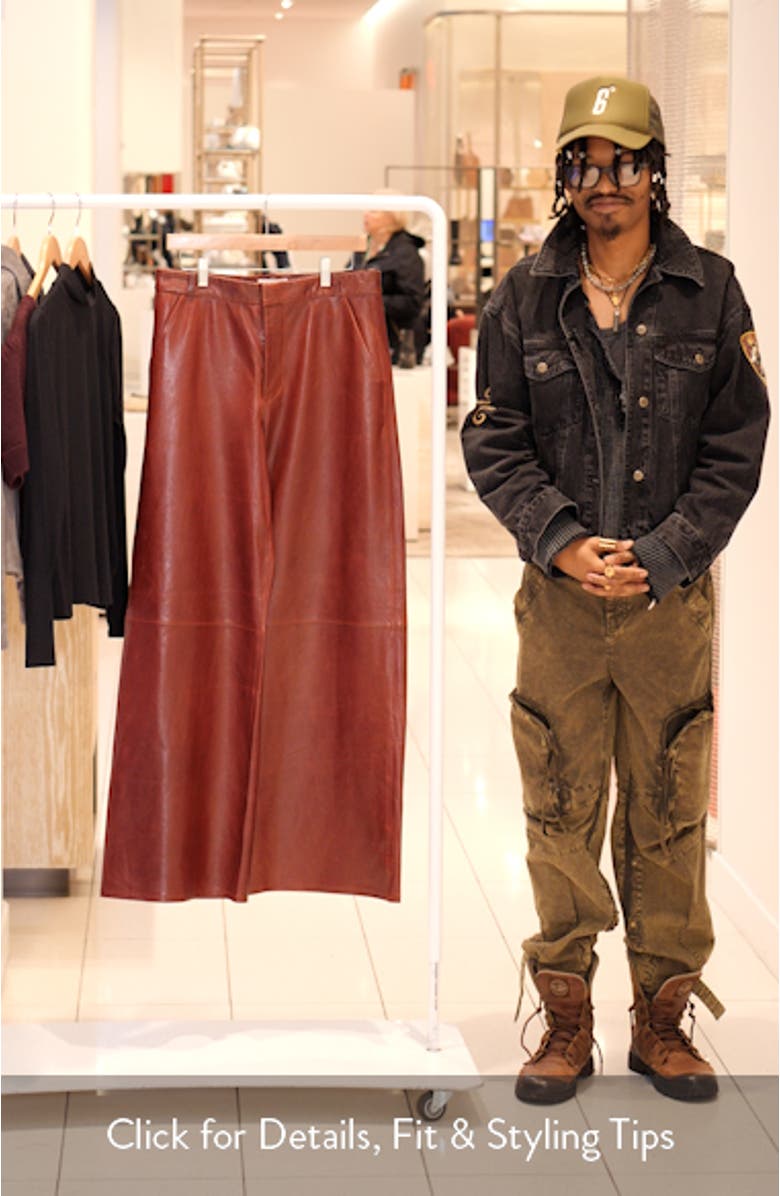 The Wide Leg Leather Trousers, sales video thumbnail