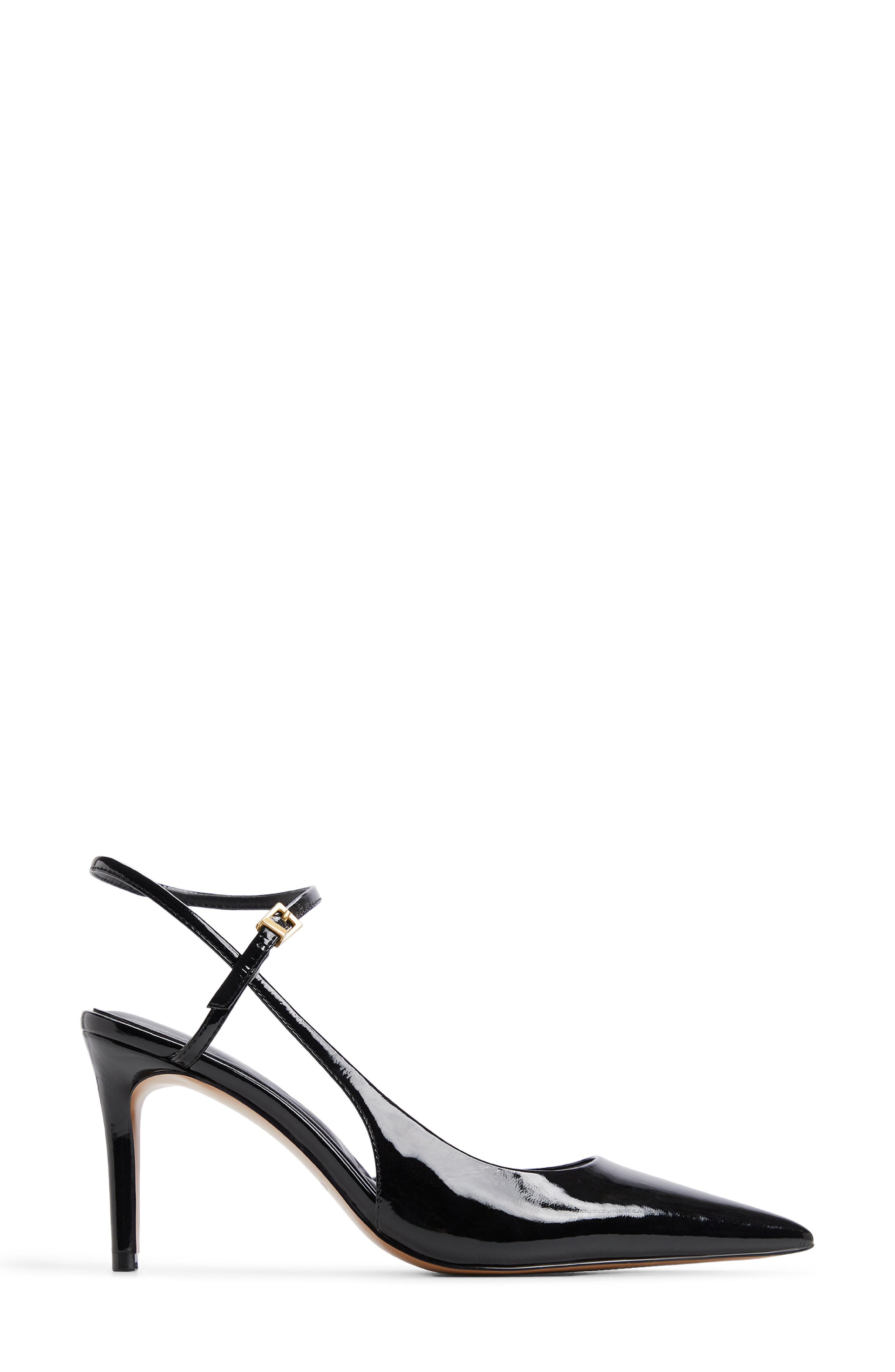 ALDO Kymmberly Pointed Toe Ankle Strap Pump, Alternate, color, Black