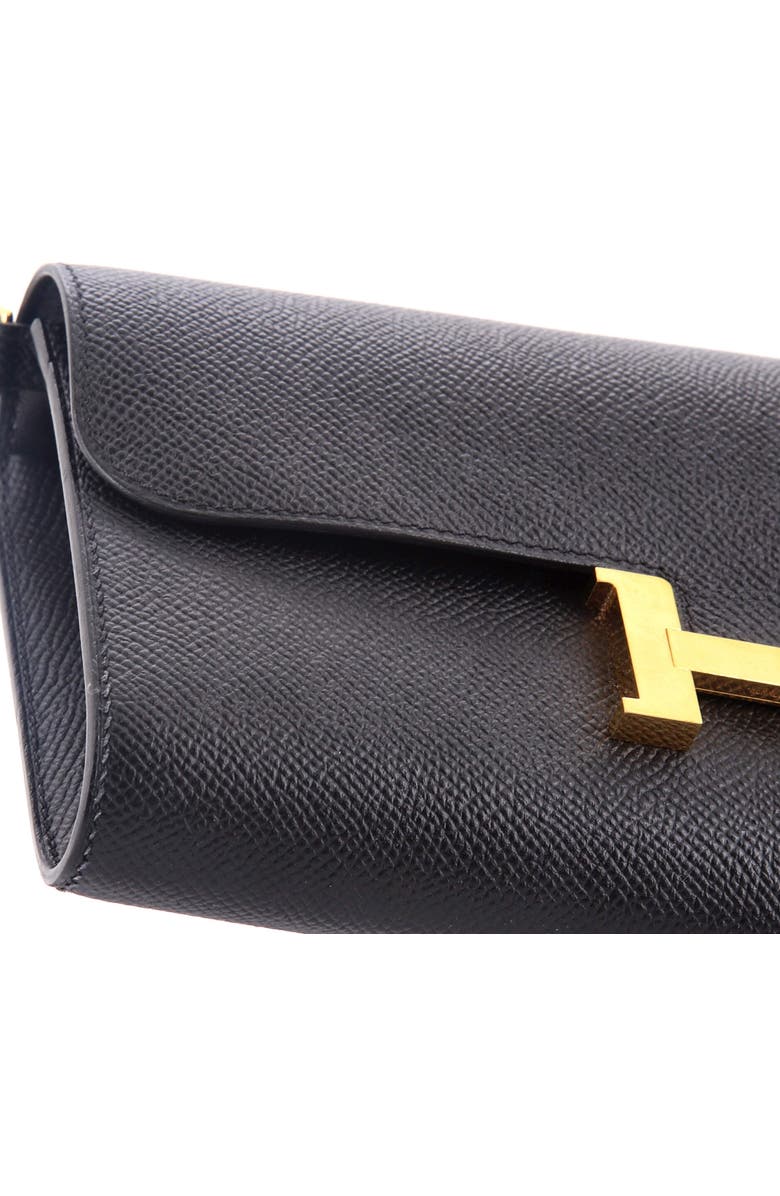 Pre-Owned Hermes Constance To Go Wallet Epsom, Alternate, color, Noir